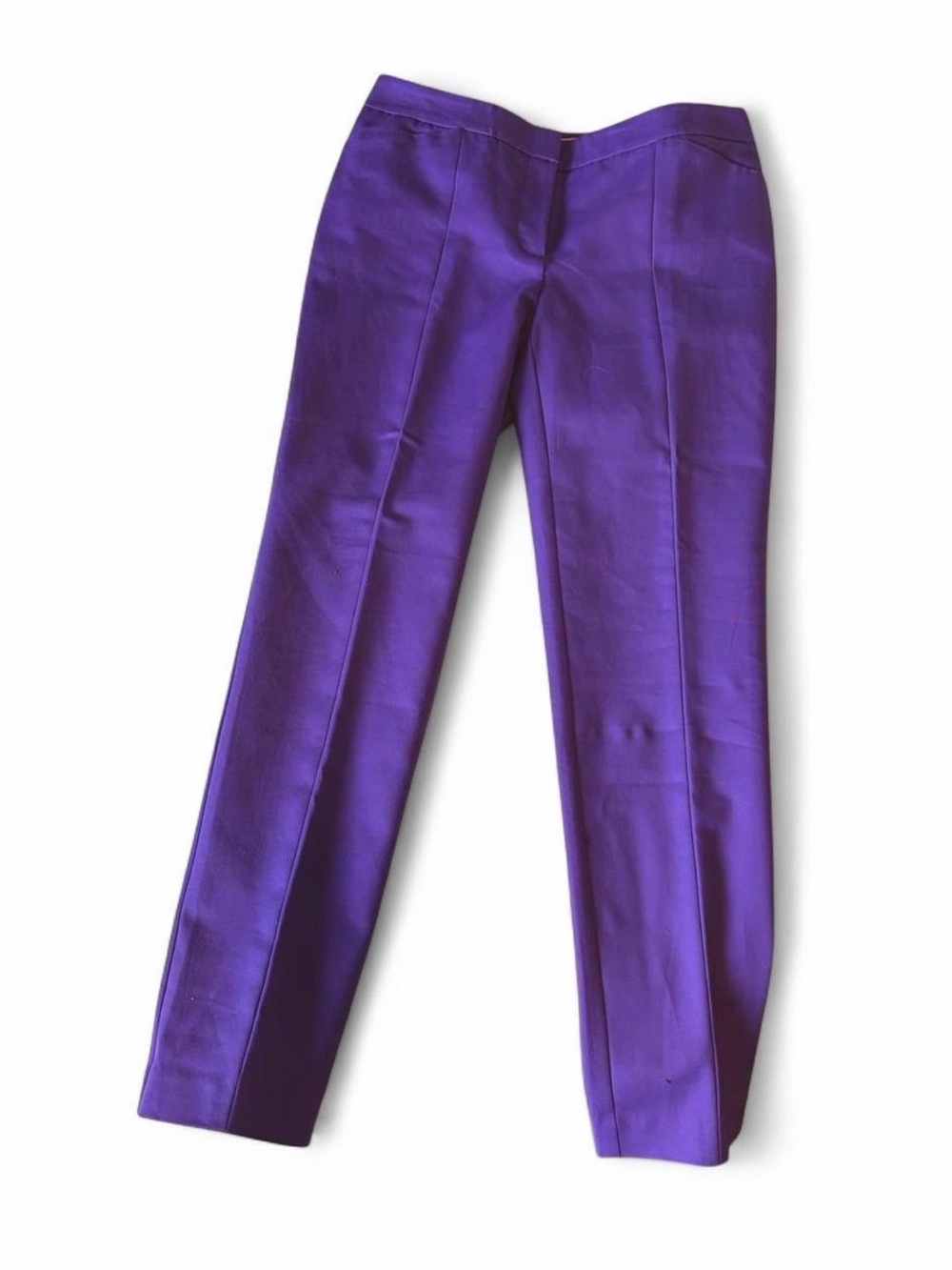 Purple Low-rise Tailored Dress Pants